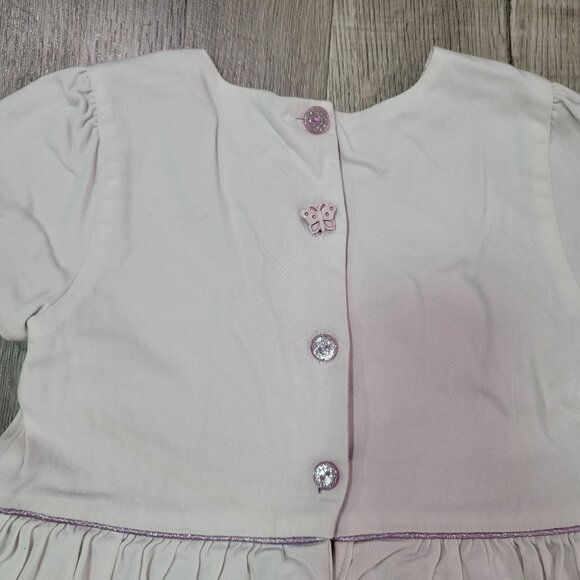 Disney Store Girls' Dress animalted Mulan Print dress Buttons sz 5/6 some stains - Picture 4 of 12